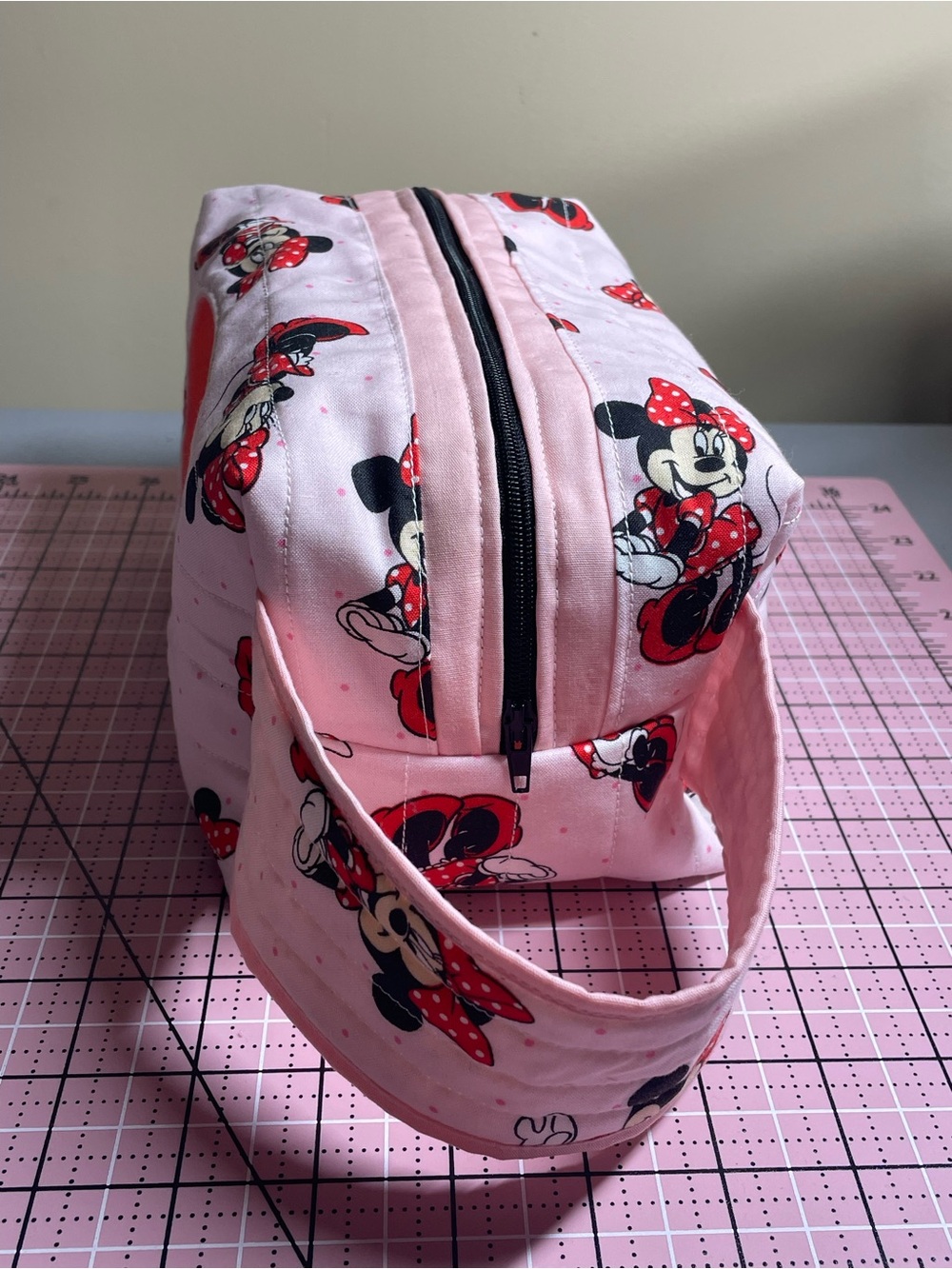 Pink Minnie Mouse Print Diaper/Wipe Bag